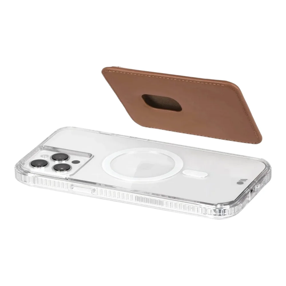 Case Mate Magnetic Card Holder Works With MagSafe Wallet (Cognac Brown)